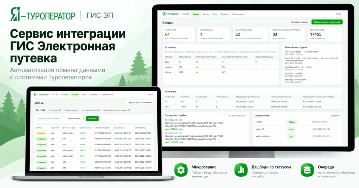Обложка проекта Интеграция ГИС «Электронная путевка»